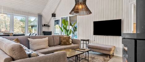 TV, fireplace, foosball, table tennis