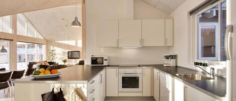 Kühlschrank, Ofen, Herdplatte, Wasserkocher mit Kaffee-/Teezubehör