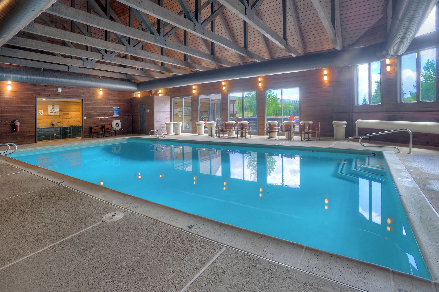 Indoor pool, a heated pool
