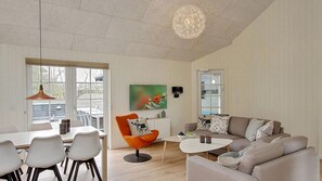 TV, fireplace, video-game console, foosball