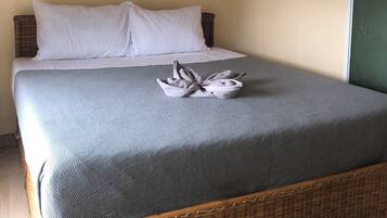 Individually decorated, desk, laptop workspace, rollaway beds