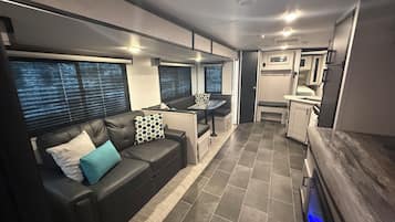 TV connectée, cheminée, chaßne hi-fi