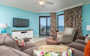 Condo, 3 Bedrooms | Living area | DVD player - Phoenix Vi 61113 3 Bedroom Condo (Orange Beach)