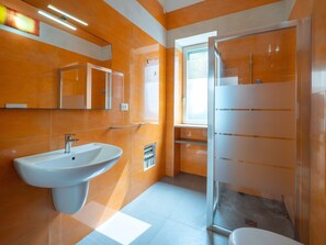 Ducha, secador de pelo, toallas