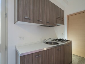 Fridge, stovetop, cookware/dishes/utensils