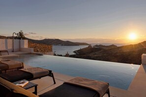 Time for a sunset swim. - Evanne - Six Bedroom Villa, Sleeps 12 (Kea)