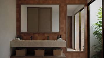 Regadera, amenidades de baño gratuitas, secadora de cabello, bidet