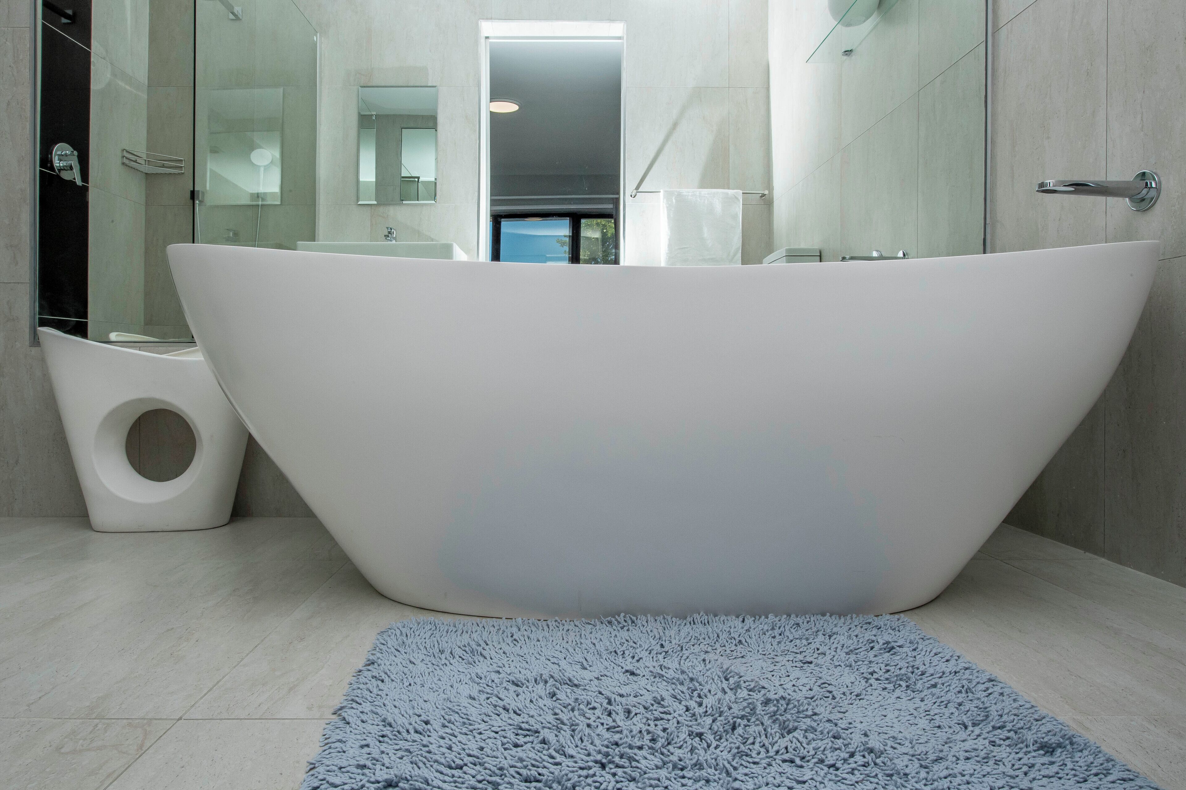 Comfort-Apartment, Strandblick | Badezimmer