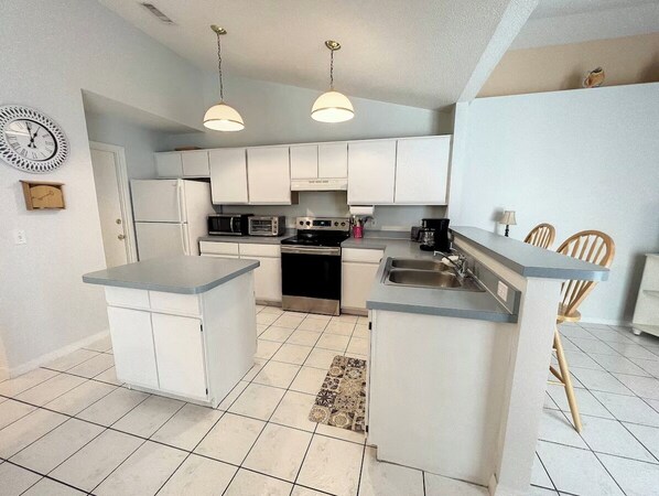 Microwave, oven, stovetop, dishwasher
