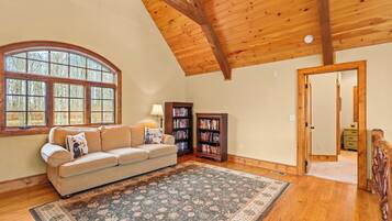 Smart TV, fireplace, video games, books