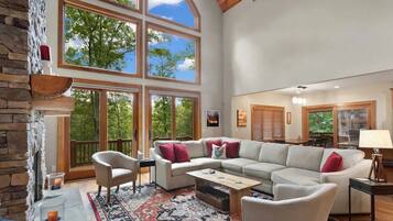 Smart TV, fireplace, video games, books