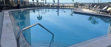 Outdoor pool, a heated pool