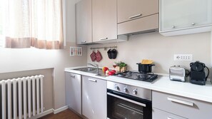 Fridge, oven, stovetop, dishwasher