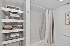 Hair dryer, towels