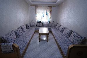 Apartment, 2 Bedrooms, Patio | Living room - Apartment in Martil Rdc, 2 Bedroom Living Room Terrace (Martil)