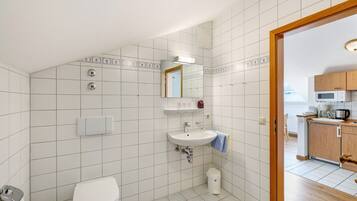 Ducha, secador de pelo, toallas