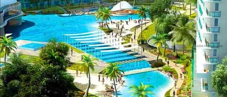 Private beach, white sand, sun loungers, beach umbrellas