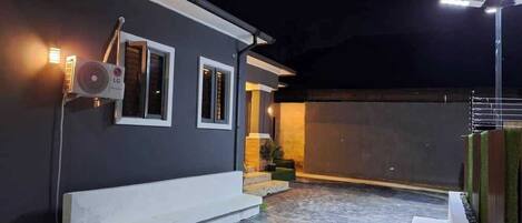 Front of property – evening/night