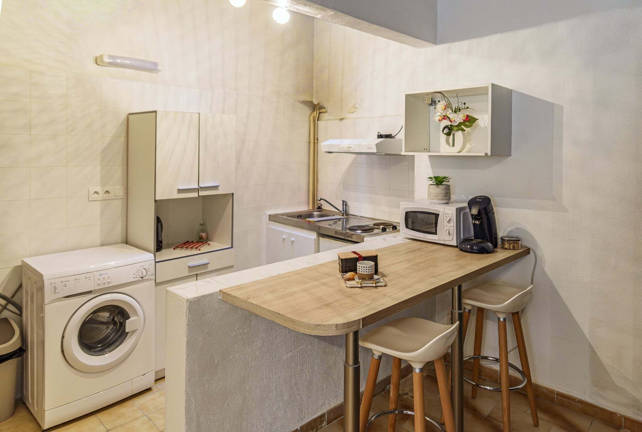 Mikrobølgeovn og kokeplater