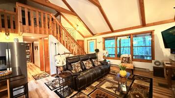 TV, fireplace, video games