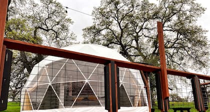 Luxurious Rustic Dome with Private Deck and Picnic Table in California