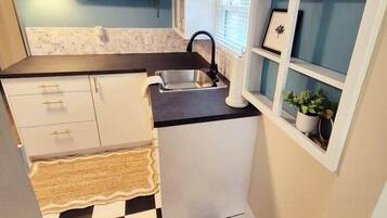 Fridge, microwave, oven, toaster