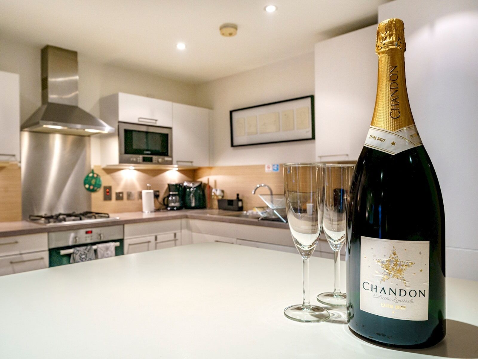 Microwave, oven, dishwasher, coffee/tea maker