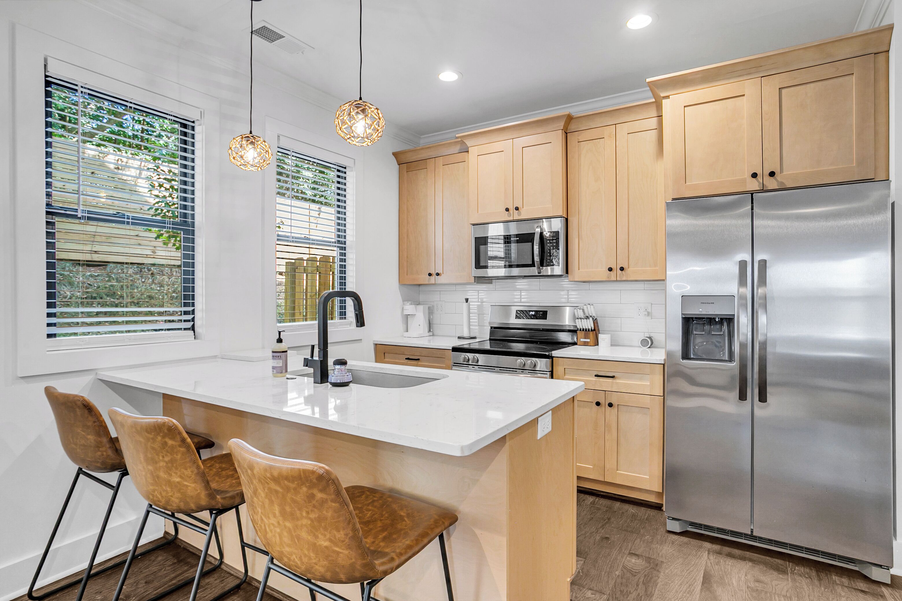 Microwave, oven, stovetop, dishwasher