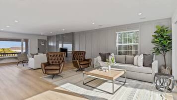 House | Living area | 80-inch Smart TV with cable channels