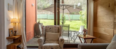 Televisión, chimenea, reproductor de DVD, mesa de ping pong