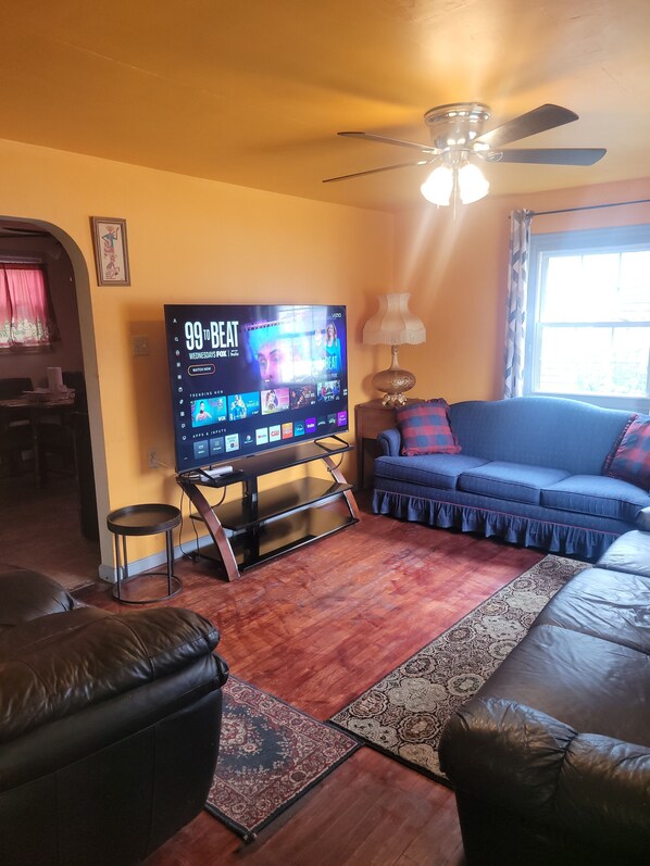 50-inch Smart TV with digital channels, Netflix, Hulu