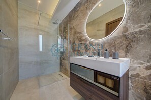 Hair dryer, towels, toilet paper