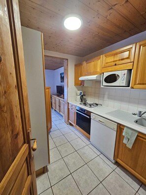 Fridge, microwave, oven, dishwasher - Ground floor, terrace, 40m², Valloire (Valloire)