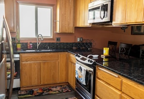 Microwave, oven, stovetop, dishwasher