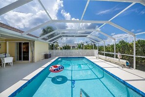 Outdoor pool, a heated pool