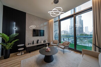 1-Bedroom Condo with Breathtaking Close Up Burj Khalifa Views & Infinity Pool