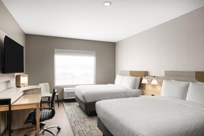 Standaard kamer, 2 queensize bedden, niet-roken, kitchenette | Individueel gemeubileerd, een bureau, een laptopwerkplek