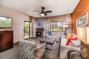 TV, fireplace, DVD player