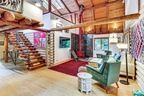 Interior - Lake Margaret Access: Boho Log Cabin w/ Backyard (Duvall)