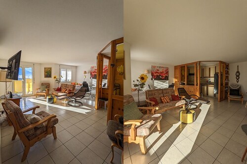 Apartment über den Dächern – Berg Panorama