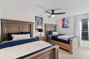 4 bedrooms, iron/ironing board, free WiFi, bed sheets