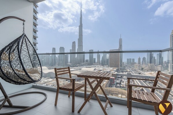 Luxury Apartment, Balcony, City View | Balcony view - Vogue| Vida Dubai Mall with Direct ِAccess to Mall (Dubai)