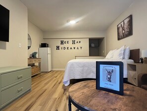 1 bedroom, iron/ironing board, travel crib, free WiFi