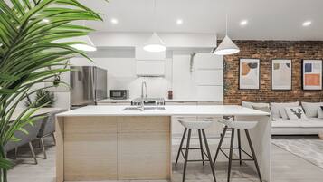 Microwave, oven, stovetop, dishwasher