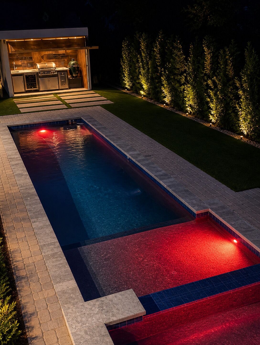 Outdoor pool, a heated pool