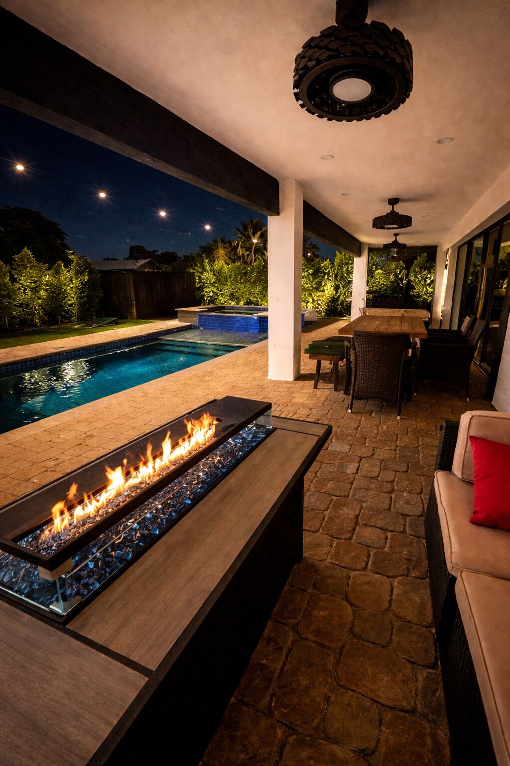 Outdoor pool, a heated pool