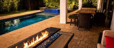 Outdoor pool, a heated pool