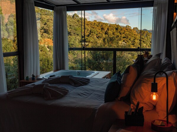 Chalet Deluxe, balcon, vue sur la montagne | Bureau, accĂšs au Wi-Fi (inclus)