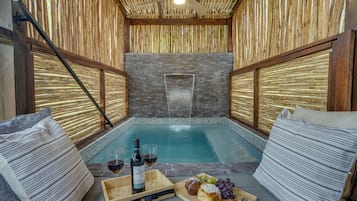 Cabane Deluxe, piscine privée, vue canal | Terrasse/Patio