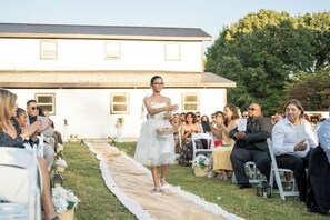 Outdoor banquet area